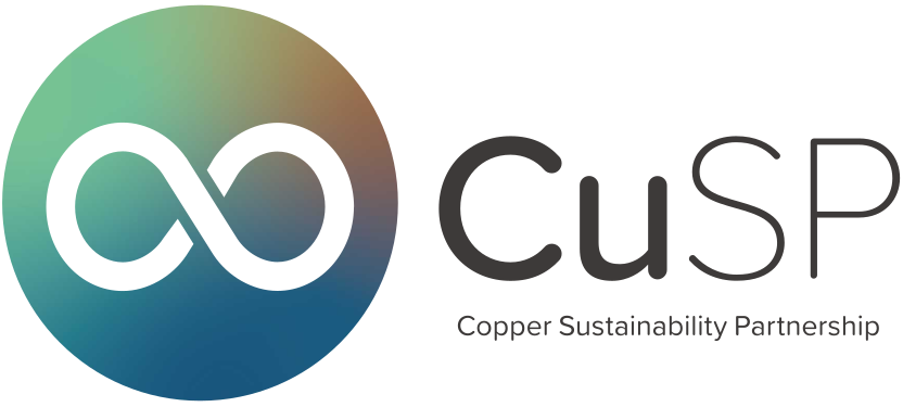 Logo of Copper Sustainability Partnership, also known as CuSP